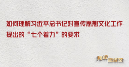 如何理解習(xí)近平總書記對(duì)宣傳思想文化工作提出的“七個(gè)著力”的要求